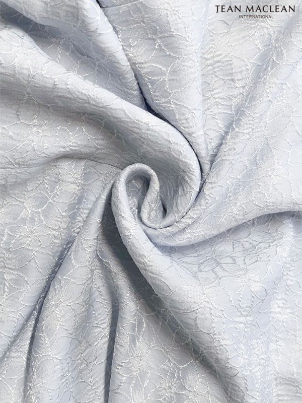 画像6: Lサイズあり【JEAN MACLEAN/ジャンマクレーン】ジャガード/ 花柄/ ワンカラー/ 半袖/ 袖あり/ タック/ タイト/ ひざ丈/ ミディアムドレス/キャバドレス【HC02】