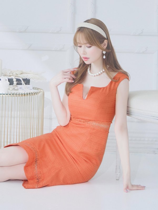 画像5: Lサイズあり【JEAN MACLEAN/ジャンマクレーン】シンプル/ ワンカラー/ ツイード/ ノースリーブ/ マーメイド/ 膝丈/ ミディアムドレス/ キャバドレス【HC02】