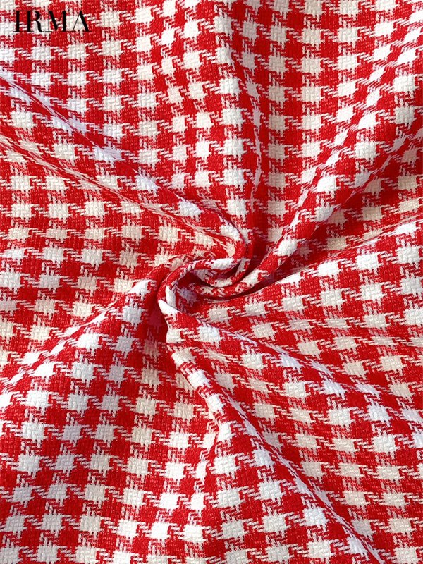 画像42: 【すず/関西コレクション着用】XSサイズあり【IRMA/イルマ】セットアップ/ 千鳥柄/ パール/ ノースリーブ/ タイト/ ミニドレス/ キャバドレス【HC02】