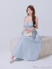 ブルー モデル：ももか　身長：156cm　着用サイズ：Sサイズ