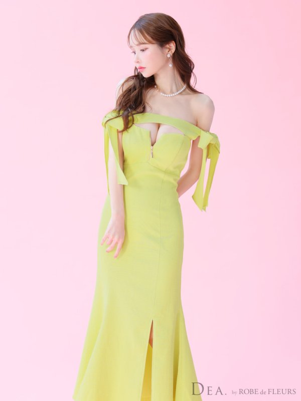 ライムイエロー モデル:ゆめ 身長:160cm 着用サイズ:Sサイズ