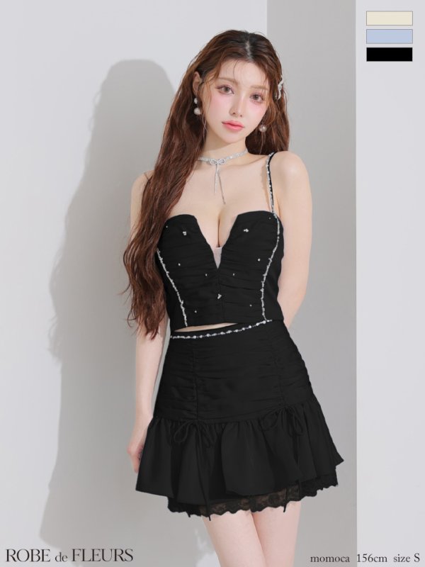 ブラック　モデル：ももか　身長：156cm　着用サイズ：Sサイズ