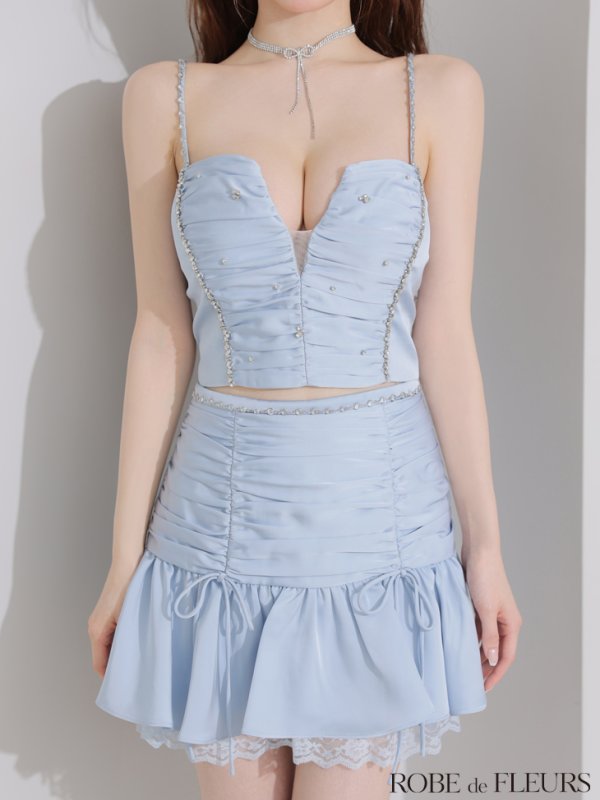 ブルー　モデル：ももか　身長：156cm　着用サイズ：Sサイズ