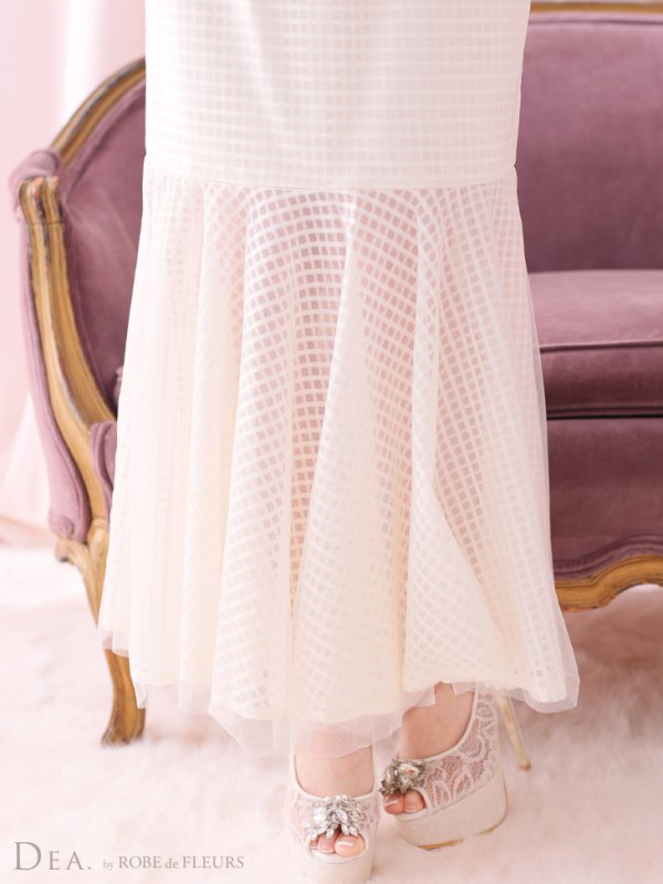 画像8: Lサイズあり【DEA./ディア】チェック/ フリルオフショル/ マーメイド/ セットアップ/ ロングドレス/ キャバドレス long[OF08]