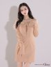 画像9: XSサイズあり【ROBE de FLEURS Glossy/ローブ・ド・フルール グロッシー】2way/ オフショル/ ファー/ バストジップ/ リブニット/ タイト/ ミニドレス/ キャバドレス[OF2]