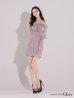 画像14: XSサイズあり【ROBE de FLEURS Glossy/ローブ・ド・フルール グロッシー】2way/ オフショル/ ファー/ バストジップ/ リブニット/ タイト/ ミニドレス/ キャバドレス[OF2]