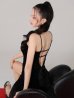 ブラック モデル：まおちゃる　身長：158cm　着用サイズ：Sサイズ