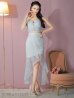 画像4: 【ROBE de FLEURS/ローブドフルール】マーメイド/ レース/ オーガンジー/ フロントジップ/ キャミソール/ セットアップ/ ロングドレス/ キャバドレス[OF2]