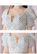 画像21: XSサイズあり【ROBE de FLEURS/ローブドフルール】ベルトデザイン/ パフスリーブ/ ドット/ タイト/ セットアップ/ ミニドレス/ キャバドレス[OF2]