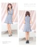 画像11: XSサイズあり【ROBE de FLEURS/ローブドフルール】ウエストオープン/ 襟付き/ ギンガムチェック/ ノースリーブ/ 裾フリル/ フレア/ ミニドレス/ キャバドレス[OF2]