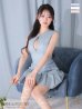 画像16: XSサイズあり【ROBE de FLEURS/ローブドフルール】ノースリーブ/ バストジッパー/ スパンコール/ プリーツ/ フレア/ ミニドレス/ キャバドレス[OF2]