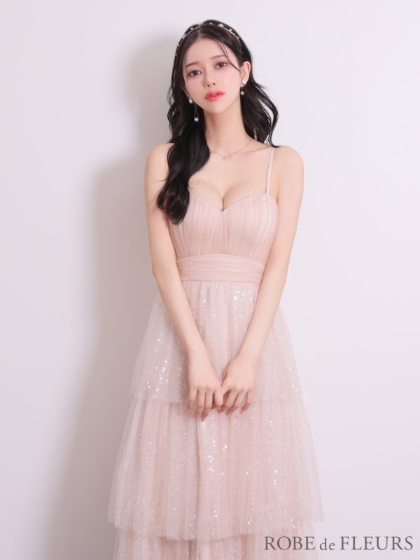 ピンクベージュ モデル：ゆりお　身長：165cm　着用サイズ：Sサイズ