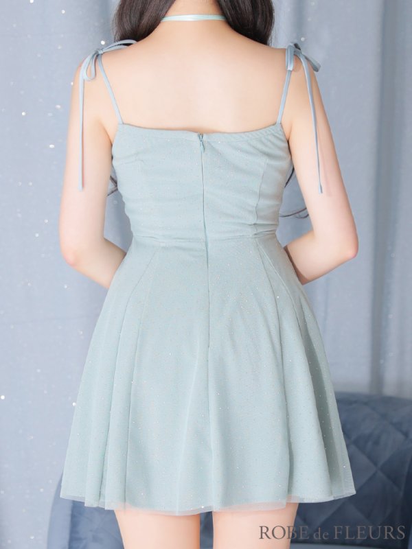 画像24: XSサイズあり【ROBE de FLEURS/ローブドフルール】ショルダーリボン/ スプリングツイード/ プリティ/ フレア/ ミニドレス/ キャバドレス[OF08]