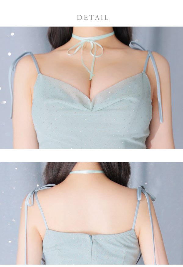 画像28: XSサイズあり【ROBE de FLEURS/ローブドフルール】ショルダーリボン/ スプリングツイード/ プリティ/ フレア/ ミニドレス/ キャバドレス[OF08]