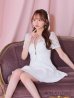 画像15: XSサイズあり【ROBE de FLEURS/ローブドフルール】シースルーレース/ ビジュー/ バストジップ/ 袖あり/ 半袖/ フレア/ ミニドレス/ キャバドレス[OF2]【一部予約商品/5月中旬発送予定】