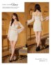 画像10: XSサイズあり【ROBE de FLEURS Glossy/ローブ・ド・フルール グロッシー】シアースリーブ/ クロスストラップ/ セットアップ/ ミニドレス/ キャバドレス[OF2]