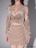 画像26: XSサイズあり【ROBE de FLEURS Glossy/ローブ・ド・フルール グロッシー】ラメベロア/ 2way/ ボレロ付き/ ストレッチ/ セットアップ/ タイト/ ミニドレス/ キャバドレス[OF2]