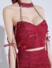 画像17: XSサイズあり【ROBE de FLEURS/ローブドフルール】バレエコア/ ミニリボン/ ラメチュール/ セットアップ/ タイト/ ミニドレス/ キャバドレス[OF2]
