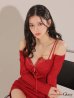 画像23: XSサイズあり【ROBE de FLEURS Glossy/ローブ・ド・フルール グロッシー】長袖/ オフショル/ 紐リボン/ レースデザイン/ セットアップ/ ミニドレス/ キャバドレス[OF2]