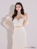 画像24: XS-Lサイズあり【ROBE de FLEURS Glossy/ローブ・ド・フルール グロッシー】フェザーショルダー/ ビジュー/ リブ/ ロングドレス/ キャバドレス long[OF2]
