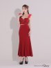 画像5: XS-Lサイズあり【ROBE de FLEURS Glossy/ローブ・ド・フルール グロッシー】フェザーショルダー/ ビジュー/ リブ/ ロングドレス/ キャバドレス long[OF2]
