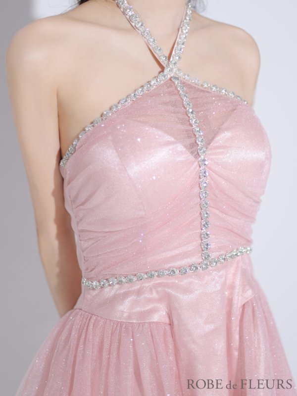 画像13: XSサイズあり【ROBE de FLEURS/ローブドフルール】バレエコア/ ラメチュール/ ビジュー/ フレア/ ミニドレス/ キャバドレス[OF08]