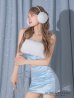 画像6: XSサイズあり【ROBE de FLEURS/ローブドフルール】Heart bijou satin setup dress / ハートビジュー/ サテン/ セットアップ/ ミニドレス/ キャバドレス[OF2]
