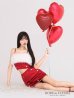 画像10: XSサイズあり【ROBE de FLEURS/ローブドフルール】Heart bijou satin setup dress / ハートビジュー/ サテン/ セットアップ/ ミニドレス/ キャバドレス[OF2]