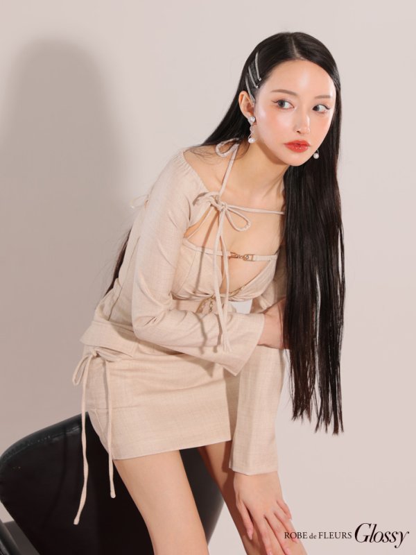 アイボリー モデル：まおちゃる　身長：158cm　着用サイズ：Sサイズ