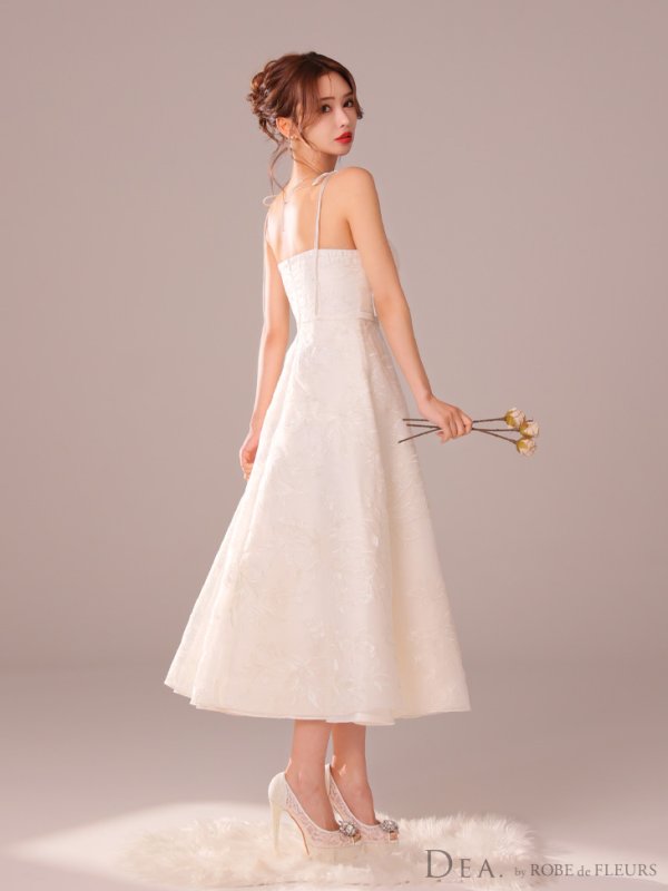 画像22: XS-Lサイズあり【DEA./ディア】花柄刺繍/ オーガンジー/ フレア/ ワンピース/ ミモレ丈/ ミディアムドレス/ キャバドレス long[OF08]