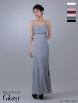 XSサイズあり【Glossy/グロッシー】サテン/ バストビジュー/ ロングドレス/ キャバドレス long[OF2]【一部予約商品/7月下旬発送予定】