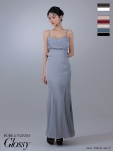 XSサイズあり【Glossy/グロッシー】サテン/ バストビジュー/ ロングドレス/ キャバドレス long[OF08]