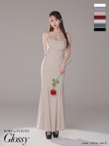 XSサイズあり【Glossy/グロッシー】サテン/ バストビジュー/ ロングドレス/ キャバドレス long[OF2]【一部予約商品/7月下旬発送予定】