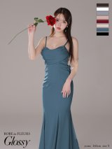 XSサイズあり【Glossy/グロッシー】サテン/ バストビジュー/ ロングドレス/ キャバドレス long[OF08]