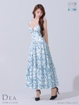 Lサイズあり【DEA.by ROBE de FLEURS/ディアバイローブドフルール】花柄バストジップ/ フレア/ ロング/ ワンピース/ マキシ丈/ ミディアムドレス/ キャバドレス long[OF2]