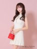 画像8: XSサイズあり【ROBE de FLEURS/ローブドフルール】ハートビジュー/ バストジップ/ プリーツ/ フレア/ ミニドレス/ キャバドレス[OF2]