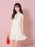 画像9: XSサイズあり【ROBE de FLEURS/ローブドフルール】ハートビジュー/ バストジップ/ プリーツ/ フレア/ ミニドレス/ キャバドレス[OF2]