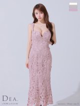 Lサイズあり【DEA.by ROBE de FLEURS/ディアバイローブドフルール】リボン柄レース/ バストジップ/ マーメイド/ ロング/ ワンピース/ ミモレ丈/ マキシ丈/ ミディアムドレス/ キャバドレス long[OF2]