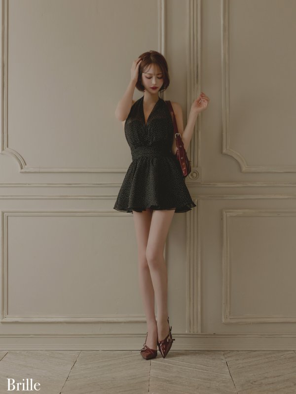 ブラックドット モデル：れみ　身長：163cm　着用サイズ：Sサイズ