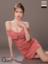 XSサイズあり【ROBE de FLEURS Glossy/ローブ・ド・フルール グロッシー】2way/ ボレロ付き/ シンプル/ リブ/ タイト/ ミニドレス/ キャバドレス[OF2]