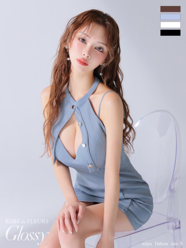 ブルー モデル：みゆ　身長：166cm 着用サイズ：Sサイズ