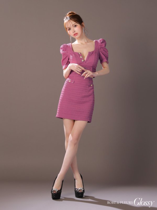 ローズピンク モデル:ゆめ 身長:160cm 着用サイズ:Sサイズ