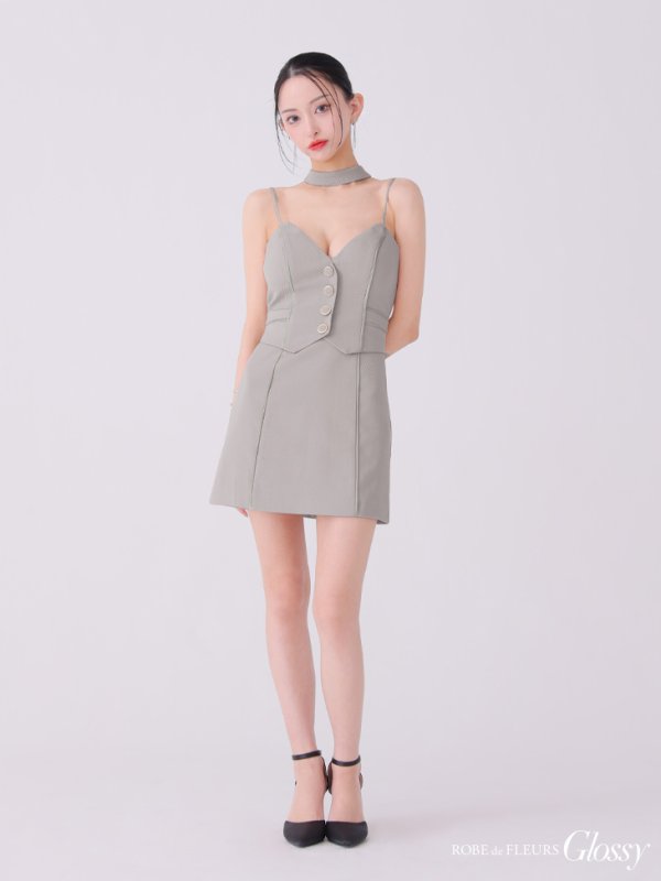 グレー モデル:まおちゃる 身長:160cm 着用サイズ:Sサイズ