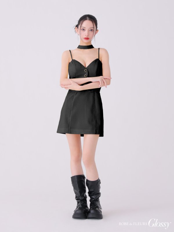 ブラック モデル:まおちゃる 身長:160cm 着用サイズ:Sサイズ