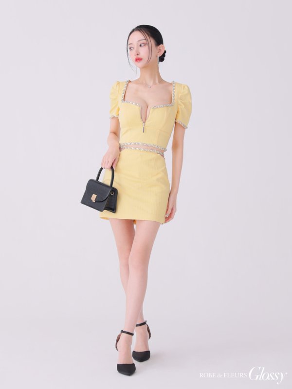 イエロー モデル:まおちゃる 身長:160cm 着用サイズ:Sサイズ