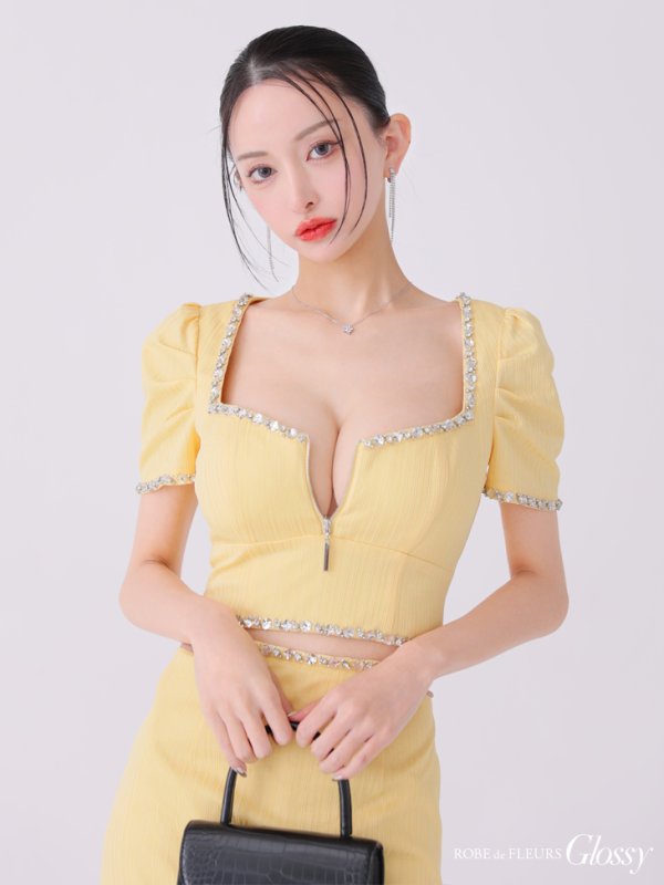 イエロー モデル:まおちゃる 身長:160cm 着用サイズ:Sサイズ