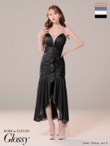 XSサイズあり【ROBE de FLEURS Glossy/ローブ・ド・フルール グロッシー】サテン/ フレア/ キャミ/ ロングドレス/ キャバドレス[OF2]