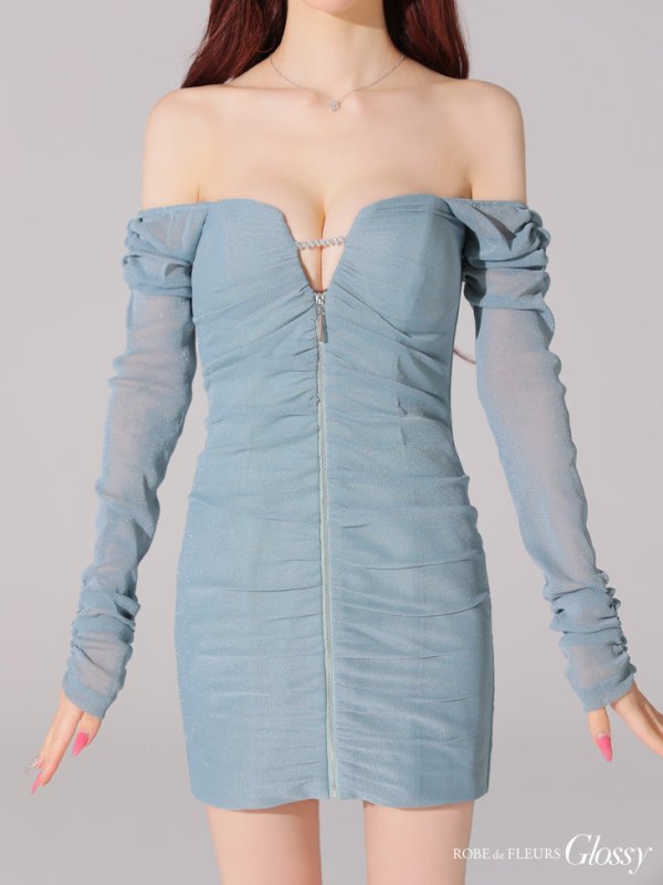 ブルー モデル:らいか 身長:163cm 着用サイズ:Sサイズ