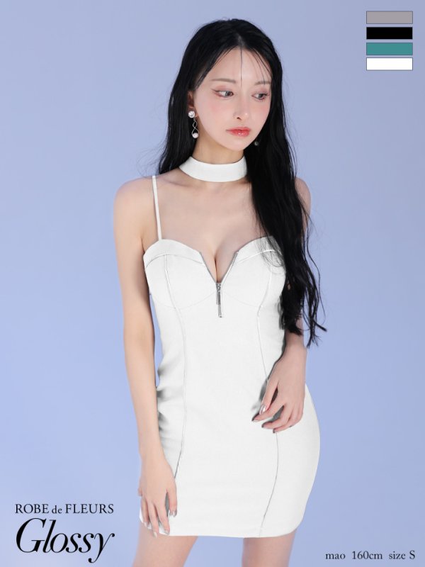 ホワイト モデル：まおちゃる　身長：158cm　着用サイズ：Sサイズ