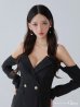 ブラック モデル：ハニ　身長：162cm　着用サイズ：Sサイズ